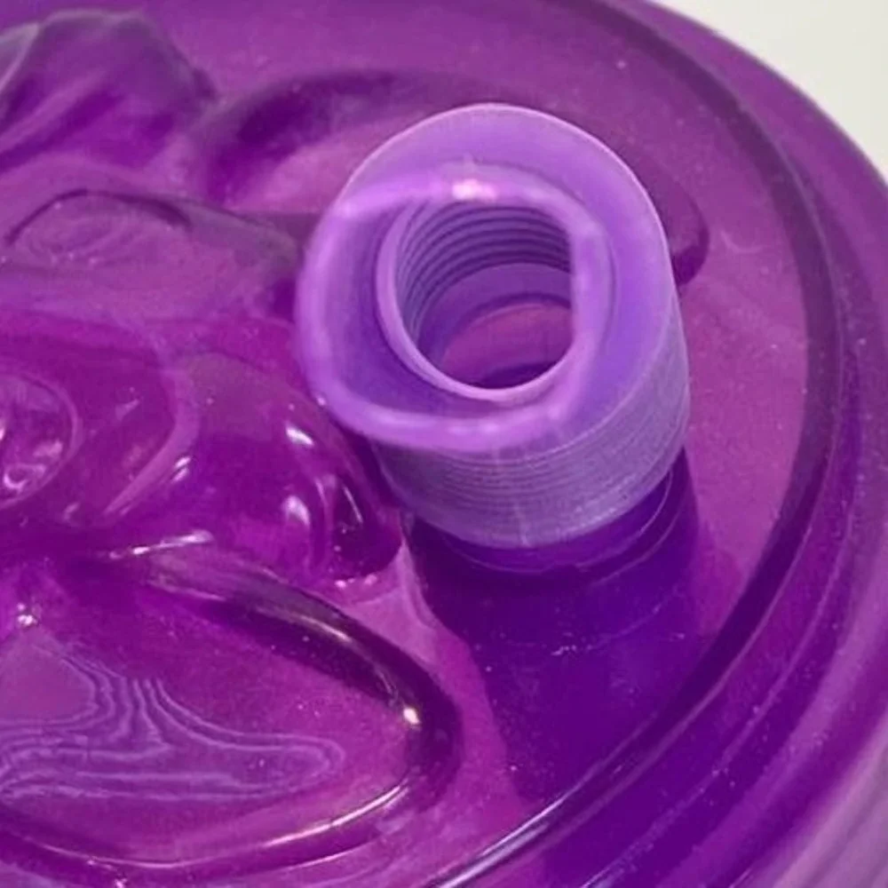 Chuck E Cheese Purple Souvenir Cup Removable Sleeve‎ Lid 2021 Flawed Straw